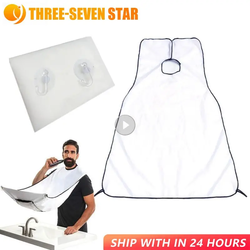 Man Bathroom Apron Male Beard Apron Razor Holder Hair Shave Beard Catcher Waterproof Floral Cloth Bathroom Cleaning Gift For Man