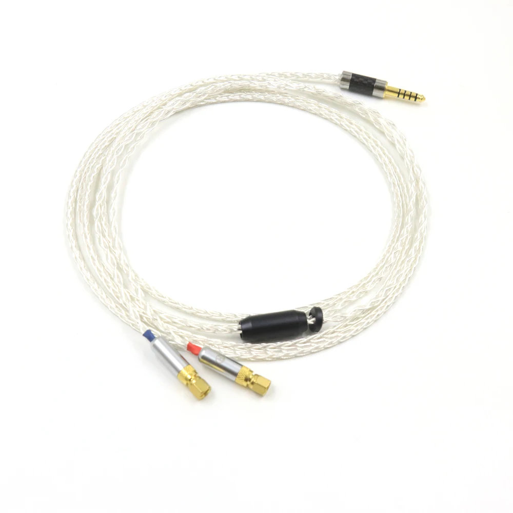 

8 Cores Single Crystal Silver 7N Litz OCC Earbud Replace Cable for HE400 HE5 HE6 HE300 HE560 HE4 HE500 Headphone