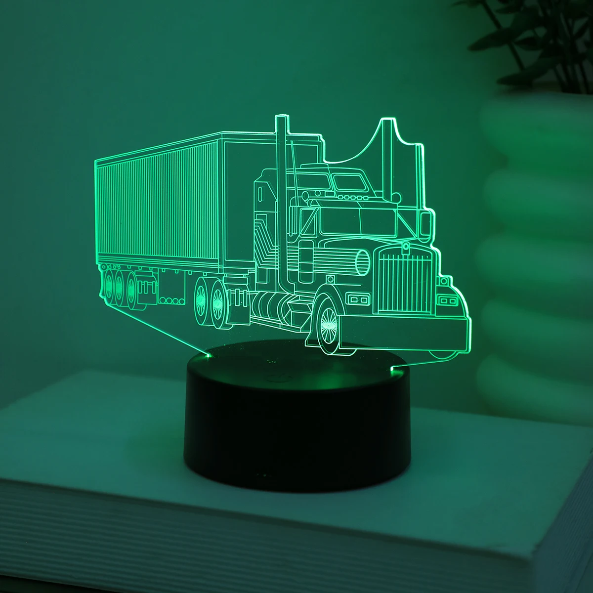 3D large truck acrylic visual night light LED atmosphere decoration night light suitable for bedrooms and study rooms