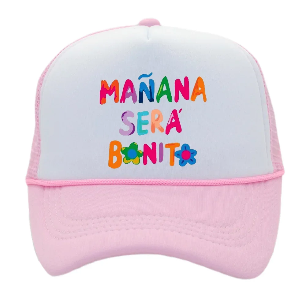 Gorra de béisbol con estampado de Manana, sombrero de malla bonita, Karol G, transpirable, Unisex, visera ajustable