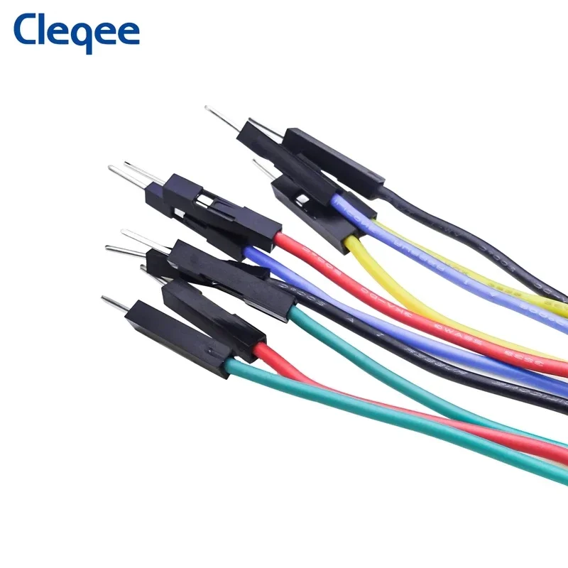 10pcs Dupont Male to Stackable Banana Plug Silicone Jumper Cable 26AWG Wire For Breadboard Electronic DIY Cleqee P1532