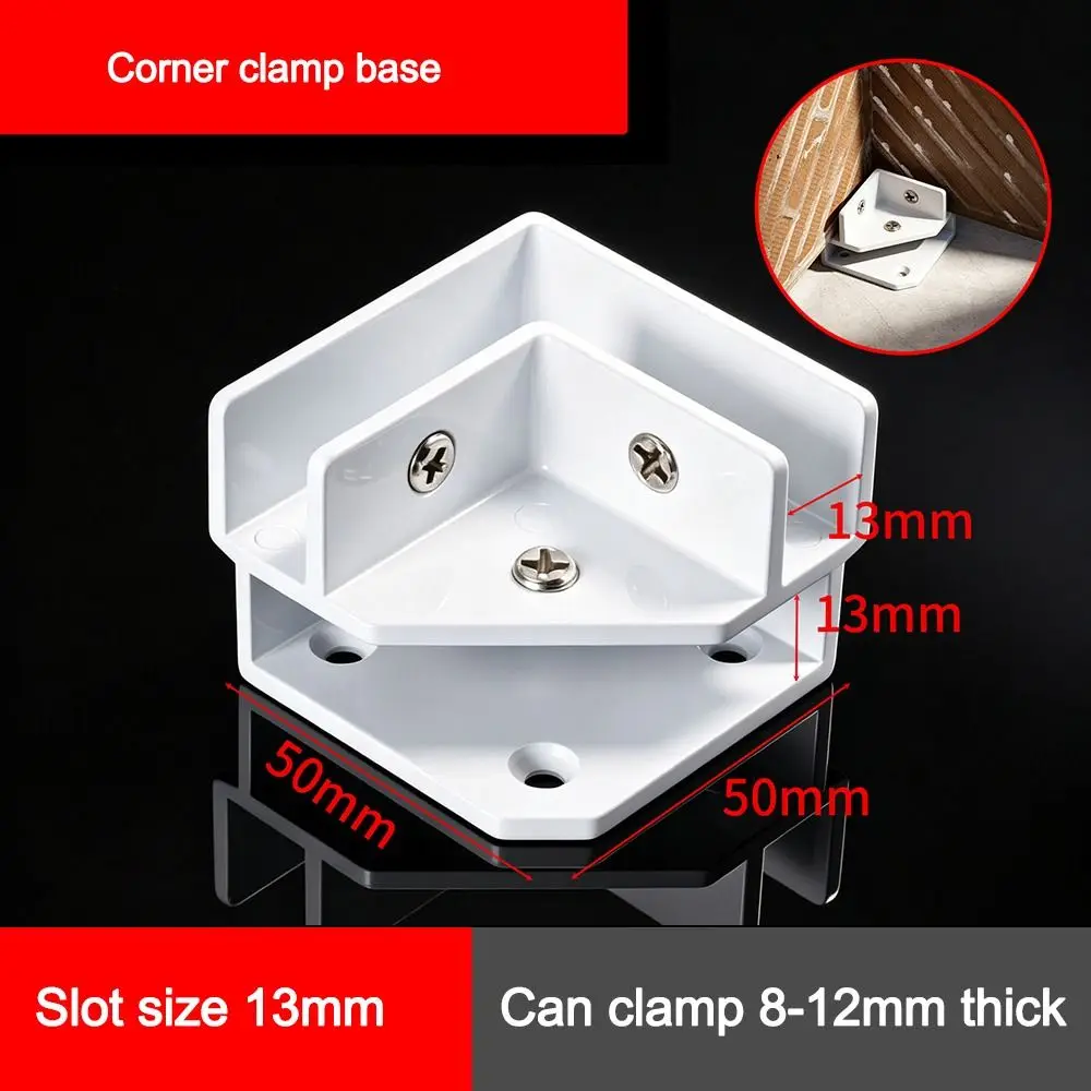 Aluminum Alloy Adjustable Support Leg Bracket Heavy Duty Waterproof Aluminum Corner Clamps White Rust Resistant