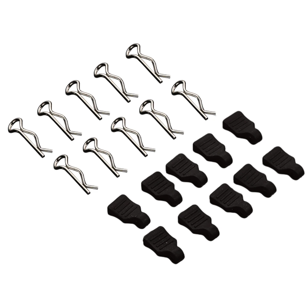 4/12pcs โลหะ R-type SHELL Body คลิปคงที่ PIN TAB สําหรับ TRAXXAS Axial SCX10 TRX-4 MJX Hyper Go 1/8 1/10 1/14 RC รถ Part