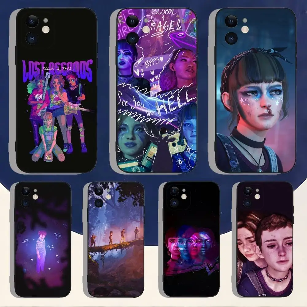

Lost Records Bloom Rage Phone Case For iPhone 16,15,14,13,12,11,Pro,Max,Plus,X,XS,XR,SE,8,7,Mini,Soft Silicone Black Case