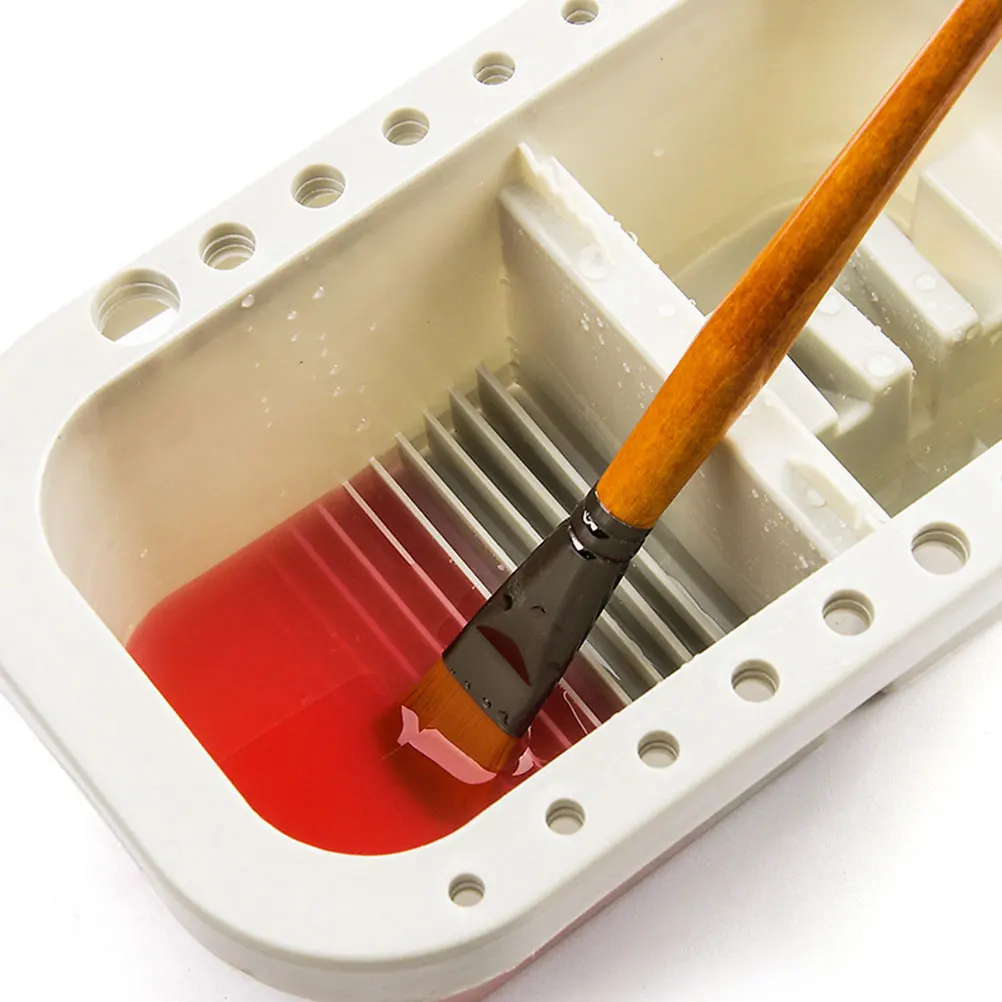 

3-in-1 Paint Brush Cleaner Wash Bucket Portable Artist Brush Washer Color Mixing Tray Painting Accessories Pen Washing Bucket