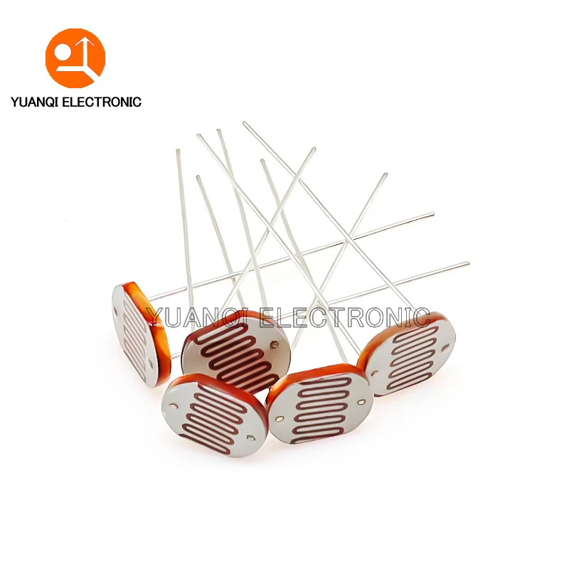 5pcs 12528 Light Dependent Resistor LDR 12MM Photoresistor Photosensitive GL12528 Photoconductive resistance