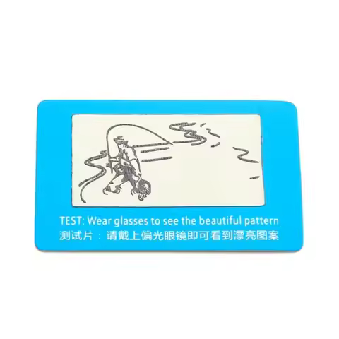 Durable Polarised Sunglasses Lens Shades Glasses Tester Testing Card Check Funny