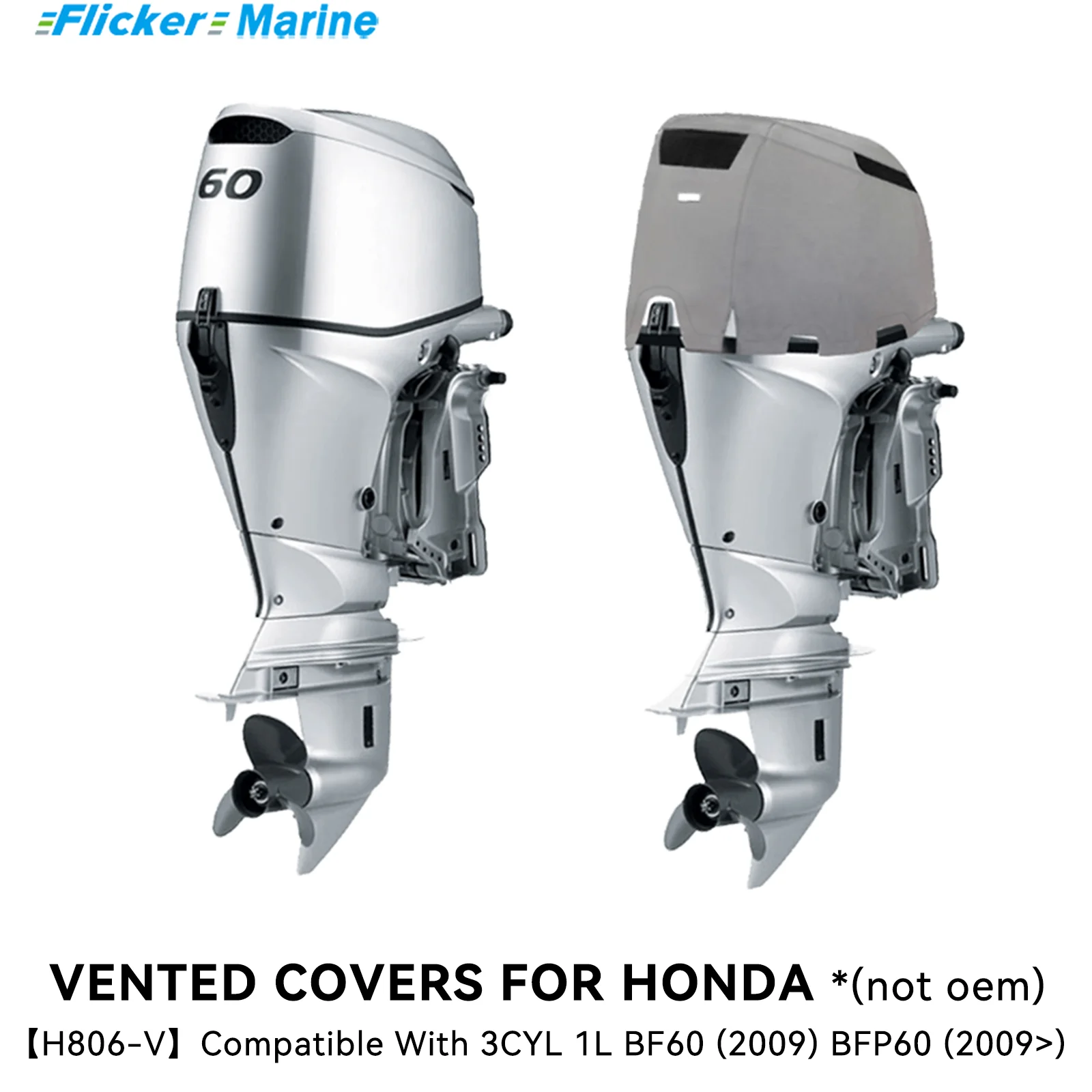 

Мерцающая сверхмощная вентилируемая крышка двигателя, совместимая с Honda BF60 (2009) BFP60 (2009+) | Всесезонный, надежная посадка, водонепроницаемый УФ