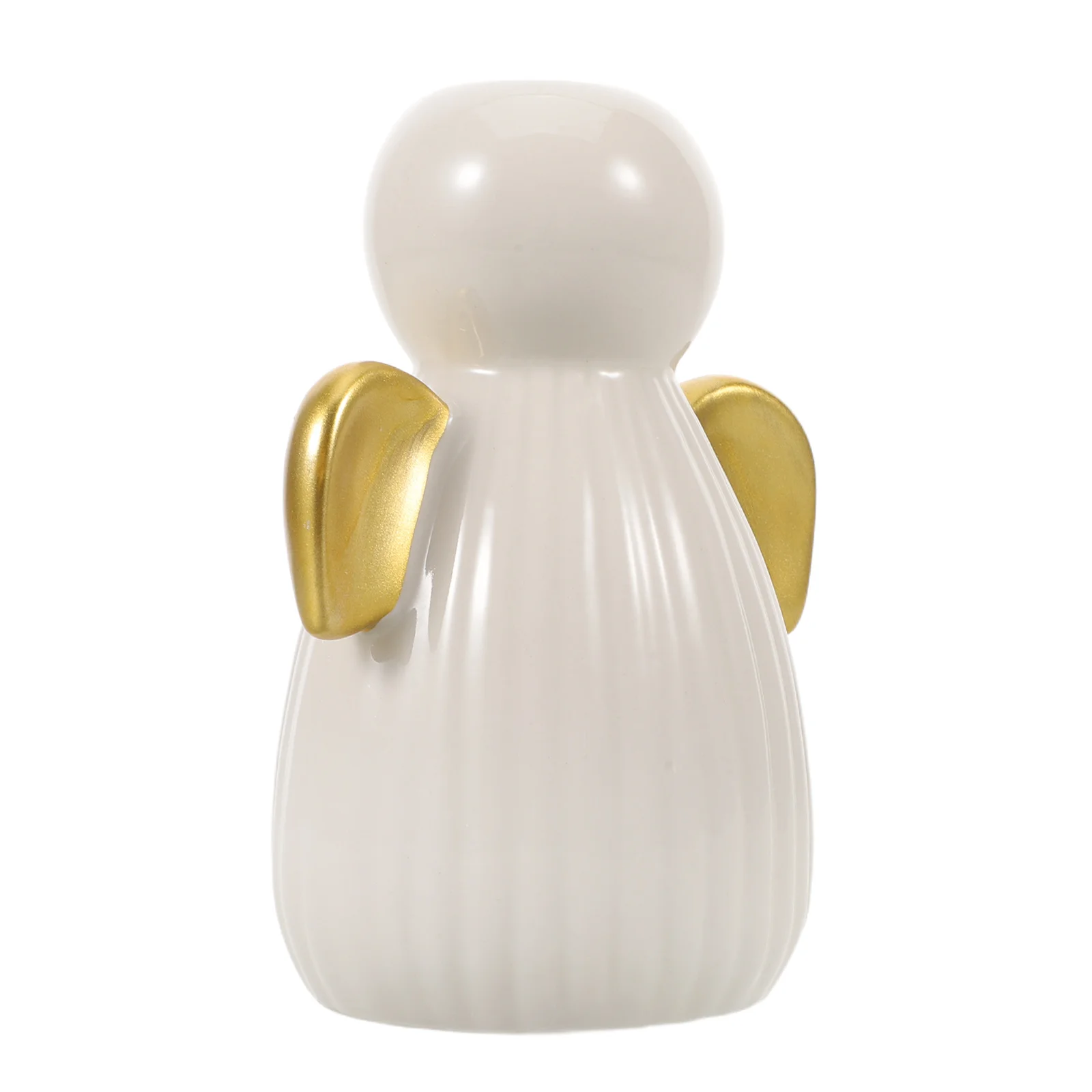 

Ceramic Angel Vase Glazed Porcelain Sturdy Base Decorative for Living Room Shelf Mantel Holiday Table Centerpiece Spiritual Home