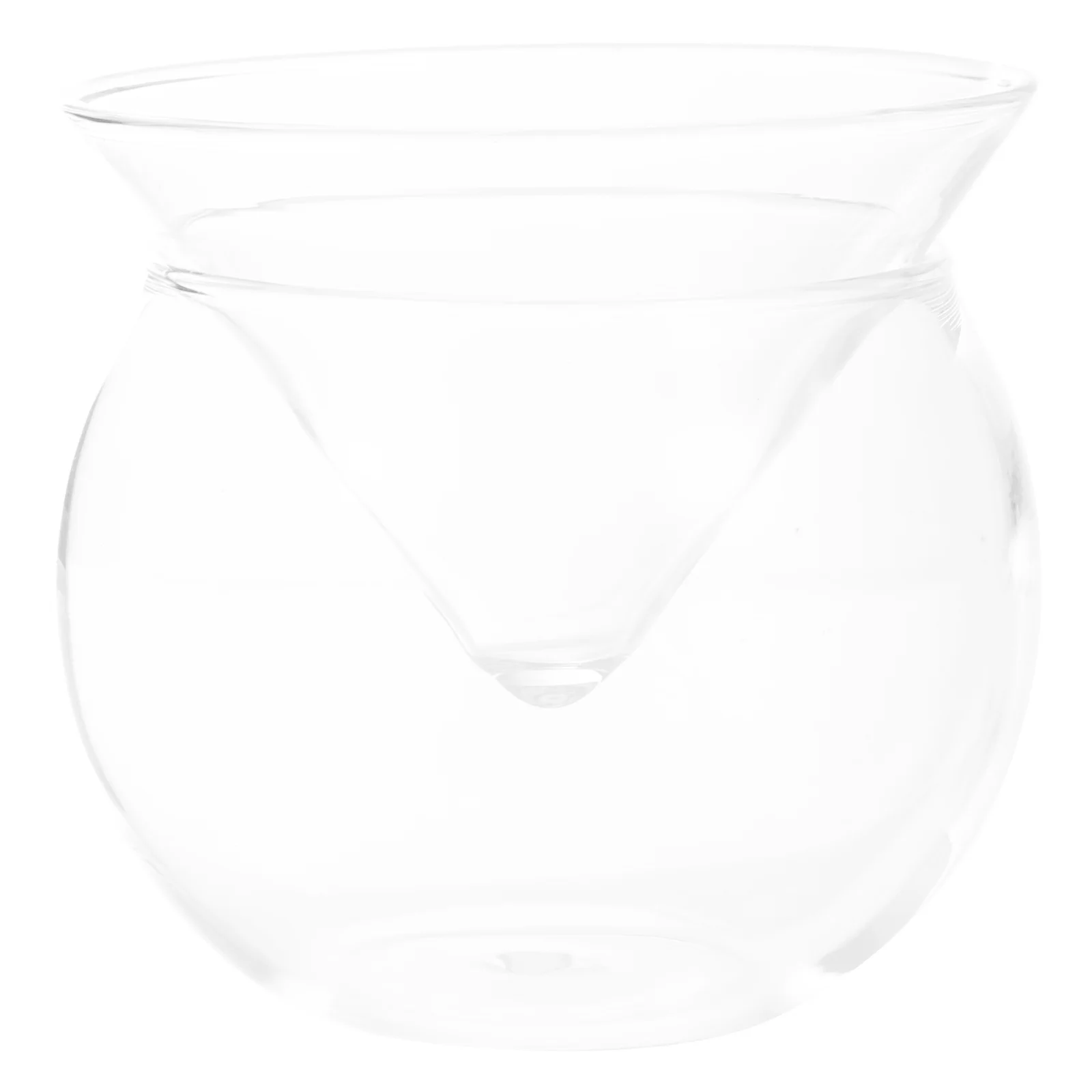 

170ml Transparent Triangular Glass Salad Bowl Dry Ice Holder Smooth Wear Resistant Fruit Vegetable Bowl for Parties