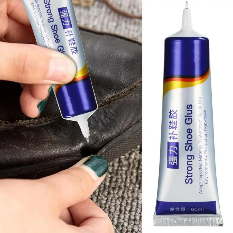 Colla per riparazione stivali Colla trasparente per riparazione suola Colla per divaricatore impermeabile Sigillante per scarpe con punta di precisione 60ml per scarpe in pelle Stivali con tacco alto