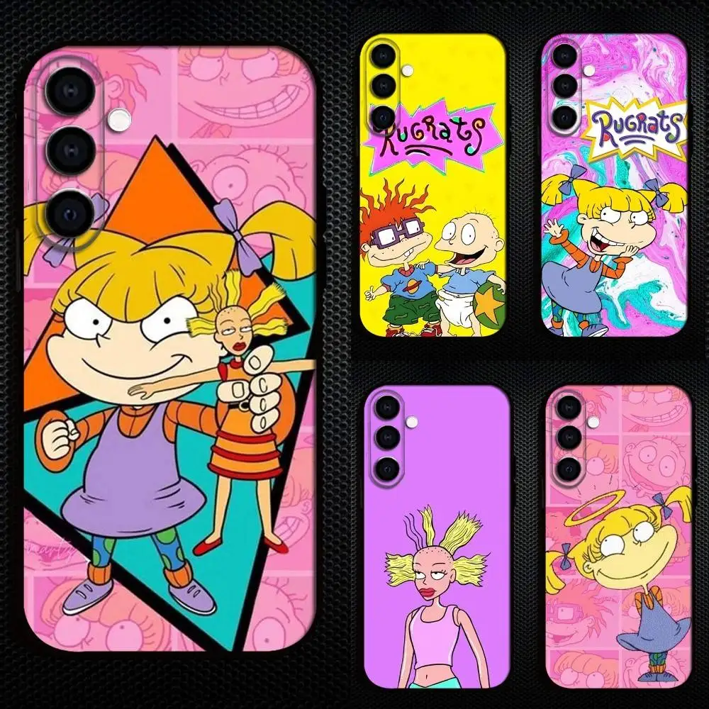 

Cartoon R-Rugrat F Phone Case For Samsung Galaxy A73,A72,A71,A70,A53,A52,A51,Others Soft Black Cover