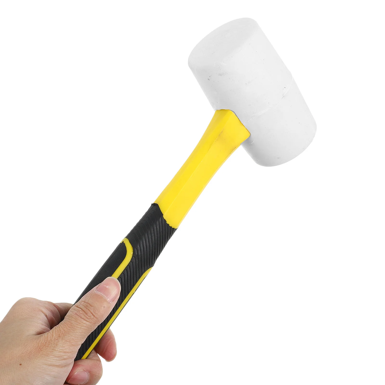 

Flooring Hammer Rubber Mallet Non-Slip Carpentry Tool Durable Sturdy Elastic Head Versatile Easy Operation Rubber Hammer