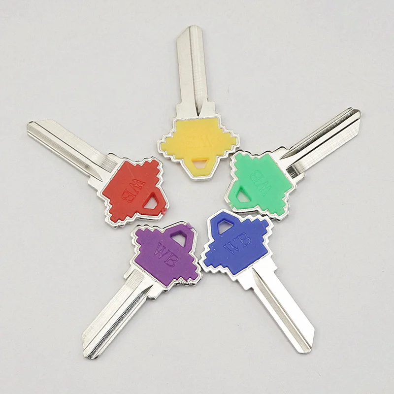 10Pcs/Lot Mixed Colors SC1 Key Blank Tashan Shape Spherical Door Lock Key Blank