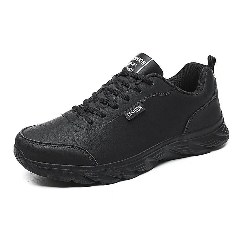 Autumn mens leather sports casual shoes non-slip large size 38-46 travel shoes lightweight dad walking shoes factory direct sale