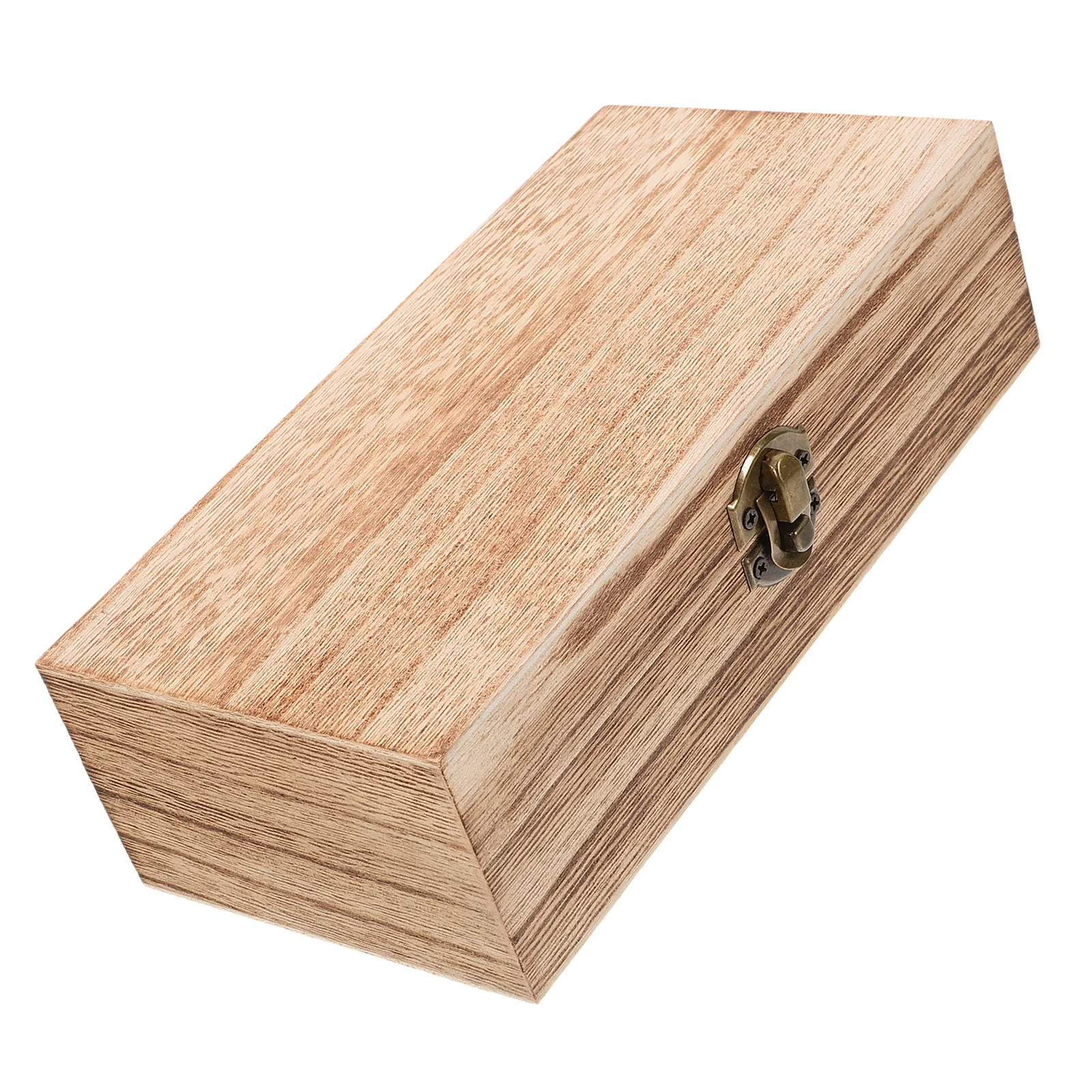 

Rectangular Jewelry Box Wooden Storage Case For Rings Earrings Accessories Organizer Small Treasure Chest Portable Trinket