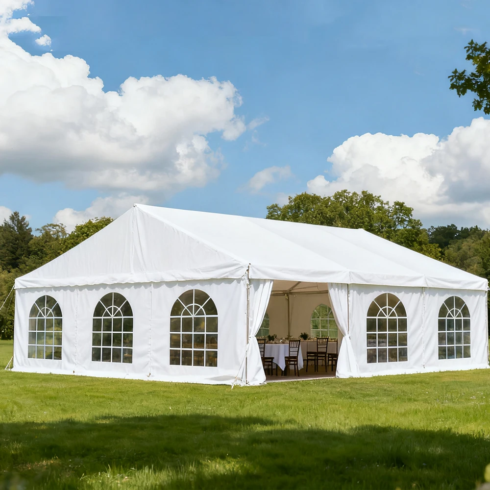 STLF 공장 맞춤형 대형 알루미늄 방수 투명 단일 육각형 텐트 야외 결혼식 활동용 모든 계절용