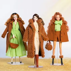 High-end clothing set / plush coat shirt short dress boot / doll clothes accessorise outfit for 30cm Xinyi Fr2 ST BB Doll