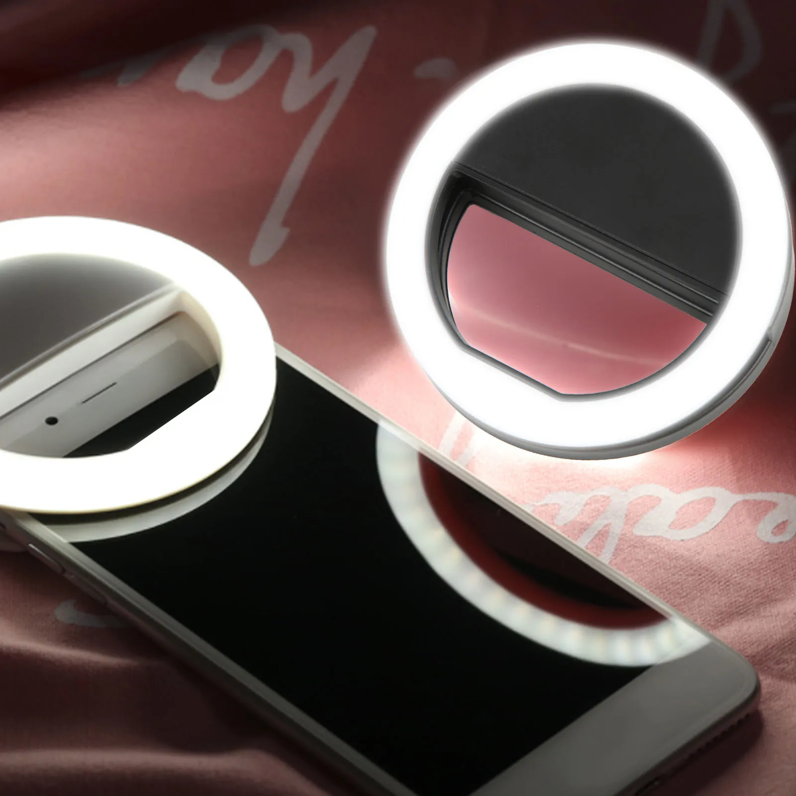 Anel de luz para selfie zk50, iluminação de 360 graus, luz suave sem fio, braçadeira grossa de 0,4 polegadas, amplamente utilizado, mini anel de luz para transmissão ao vivo