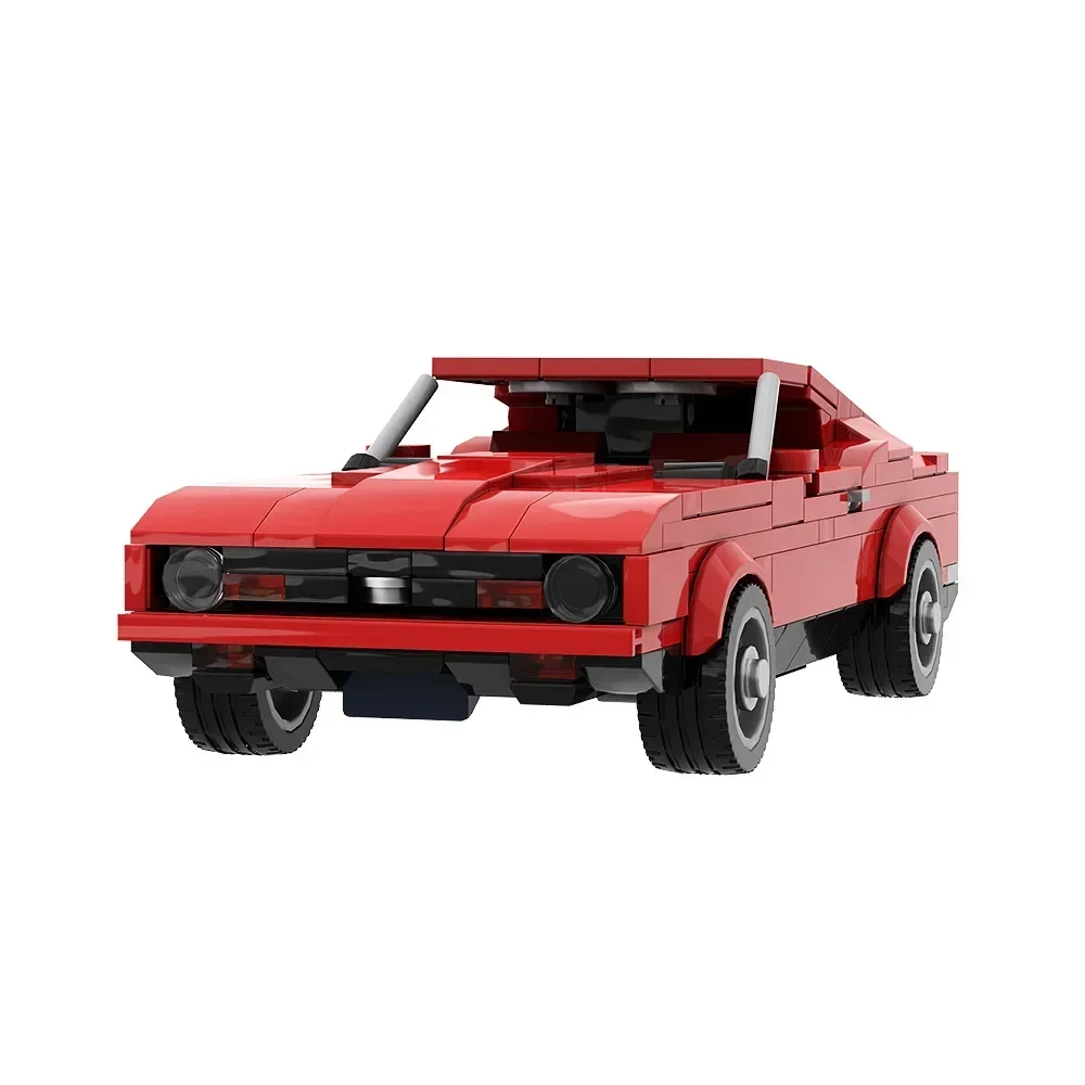 EKbricks MOC 1971 Ford Mustang Mach 1 Bricks Red Car Model Sport Car Racing Building Blocks Collection Vehicle Toy Gift