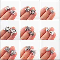 Fashion New Lovely Animal Elephant Charms Tibetan Silver Plated Pendants For Gifts Jewelry