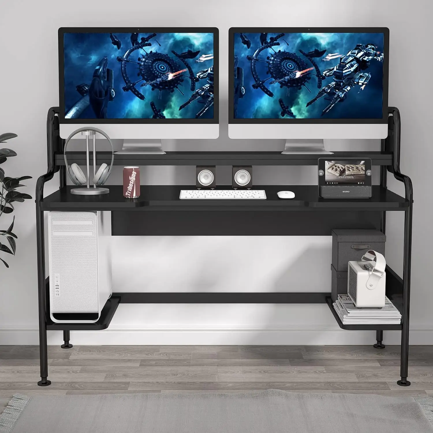55-Inch large game table iron wood combined with modern minimalist style 4