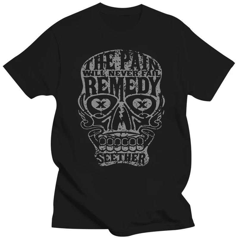 Seether The Pain Will Never Fail Remedy Skull Band Men's T-Shirt T Shirt Mens Fashion Men 2018 Fashion Short Sleeve