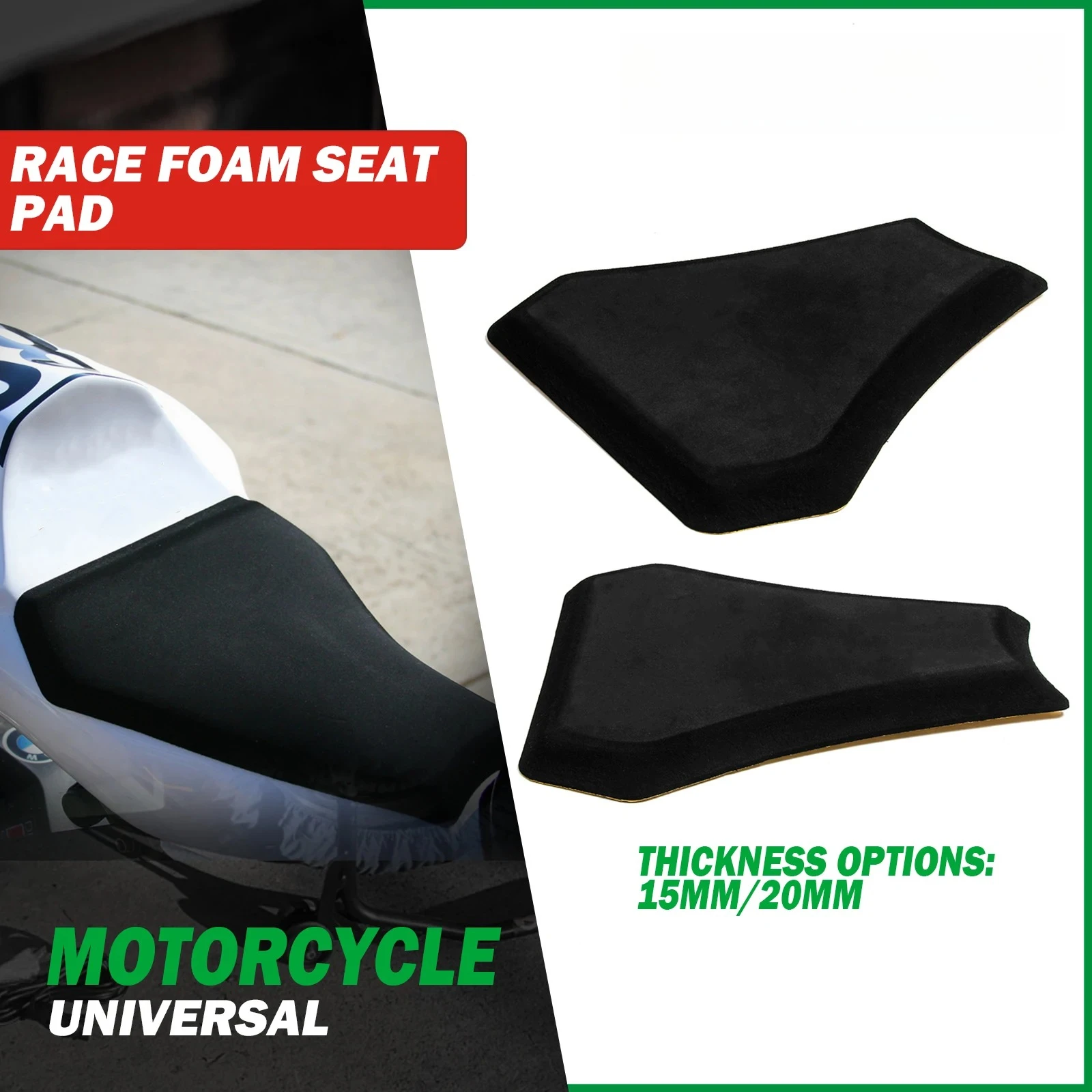 1PC Pre-Cut Universal Motorcycle Foam Seat Race Fairing Square Seats Pad Adhesive Racing Parts For KAWASAKI For YAMAHA For Honda