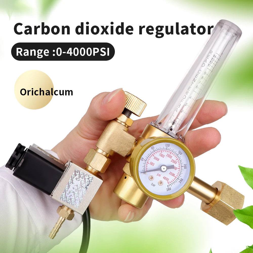 CO2 Monitor Controller EU US Plug Carbon Dioxide Pressure Reducer American Style Electromagnetic Valve for Green House