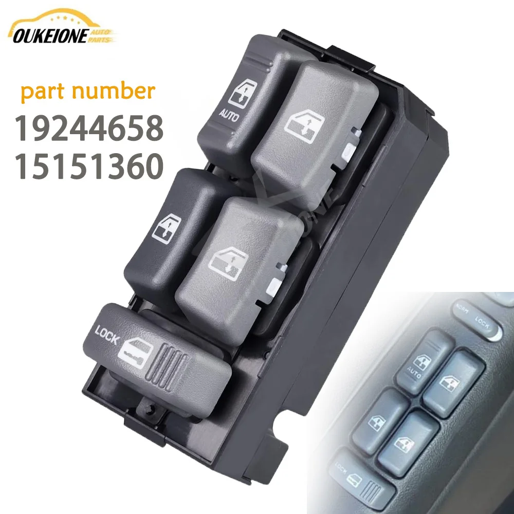 

15151360 Window Control Switch for Chevrolet Blazer Suburban S10 Tahoe GMC Jimmy Sonoma Yukon Cadillac Escalade 19244658