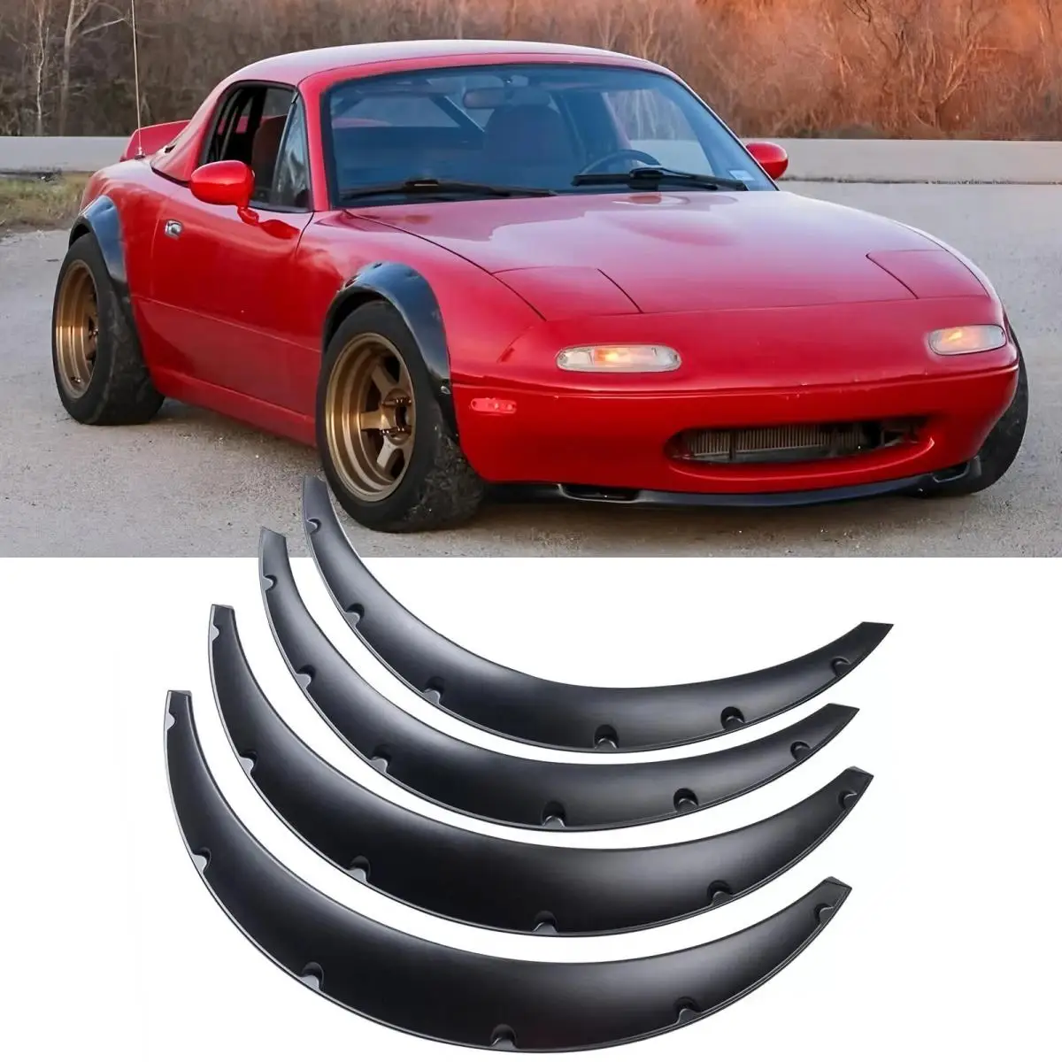 

Комплект расширителей крыльев, очень широкий корпус, черный, США, для колесных арок Mazda MX5 Miata 4 X