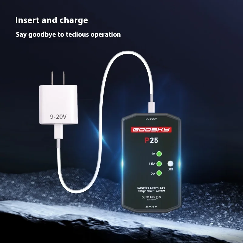 GOOSKY Technology 2S-3S Lipo Balanced Charger Model Aircraft Aerobatic Helicopter GT050041