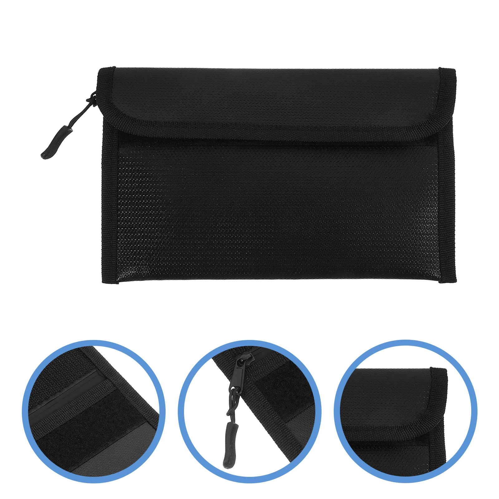 

Fireproof and Waterproof Document Bag File Legal Household Portable Files Multipurpose Zipper Pouch Liquid Silicone Fiber Cloth