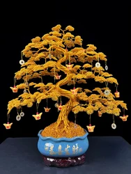Cash cow handicraft fortune tree fortune decoration wine cabinet decoration living room office shop opening gifts