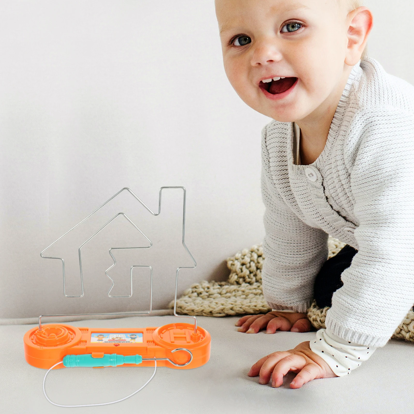 

Maze Toys Electric Touch Science Experiment Bump Orange Electromagnetic Kids Toy Intellectual Development Montessori Educational