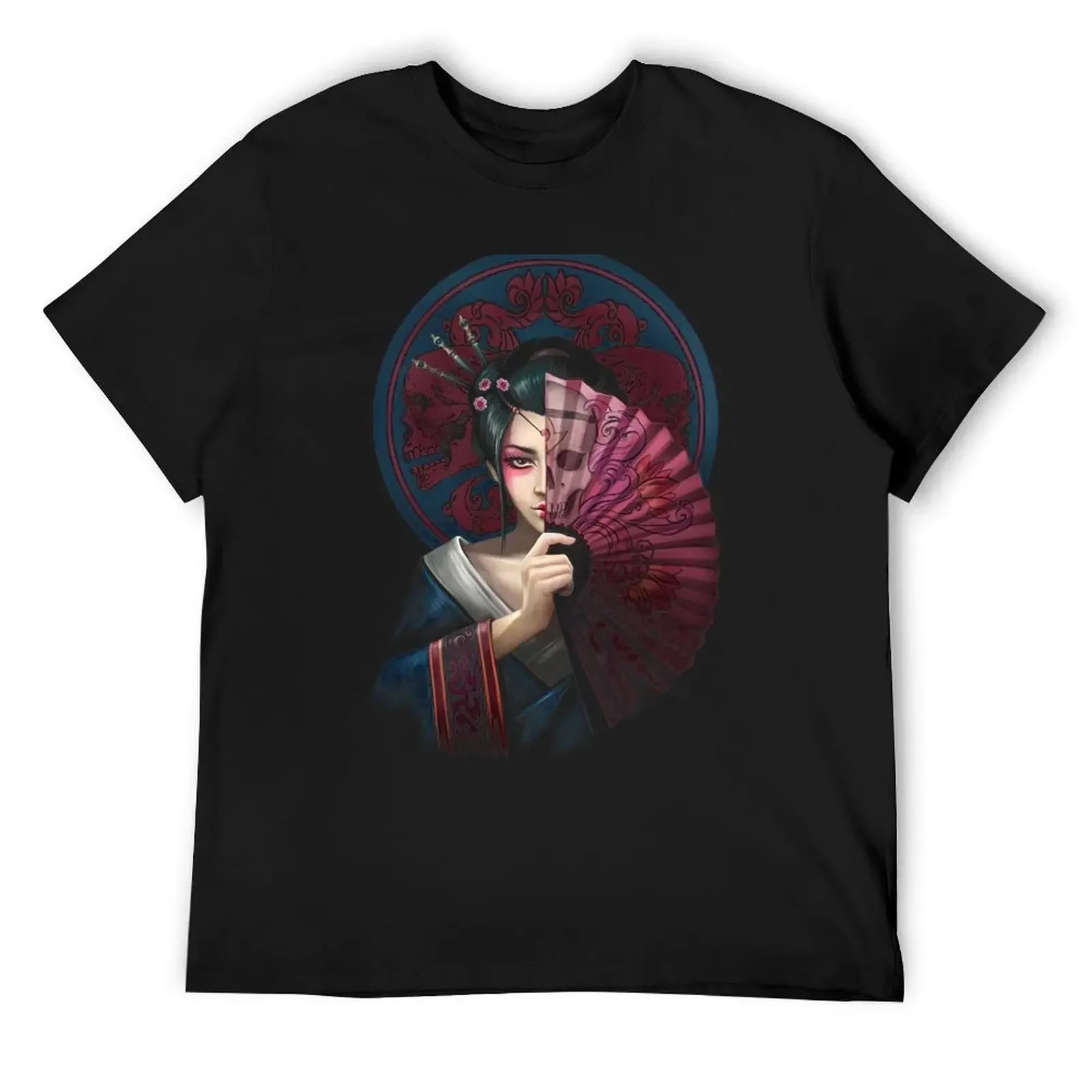 Geisha Warrior T-Shirt heavyweights vintage graphic tee Blouse tees anime shirts men