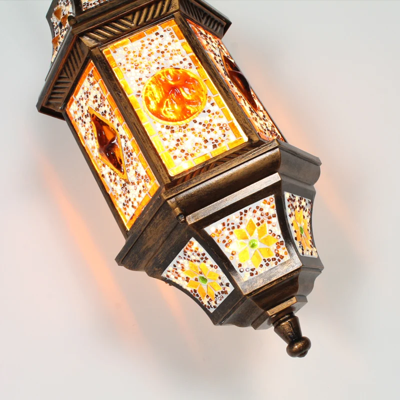 Outdoor Lighting Waterproof Pendant Lamp for Courtyard Garden Balcony Porch Terrace Decorative Hanging Light