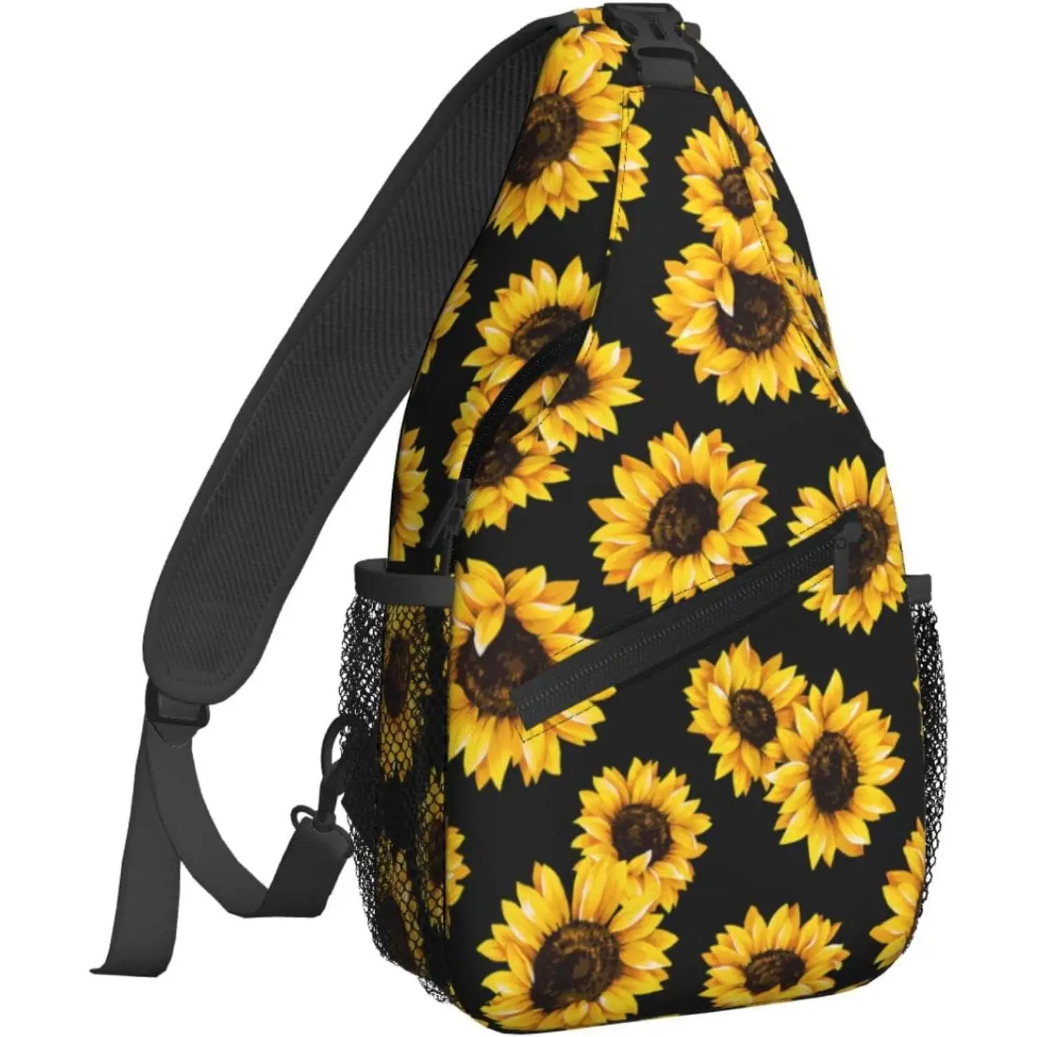 

Рюкзак на слинге с принтом подсолнечника, нагрудная сумка, сумка через плечо, сумка для спортзала, велоспорта, путешествий, пешего туризма, рюкзак для мужчин и женщин