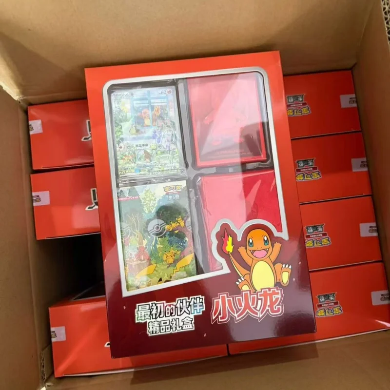 Auf Lager Original Pokes Sammelkarten Ptcg First Partner Geschenkbox Charmander Squirtle Bulbasaur Karte Vereinfachte chinesische Version