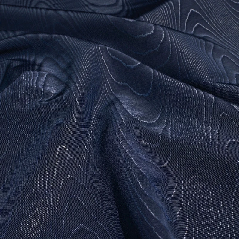 Blue Moire Iridescent Jacquard Fabric Clear Texture Chinese Style for Coat Suit Shirt Dress Designer DIY Sewing Accessories