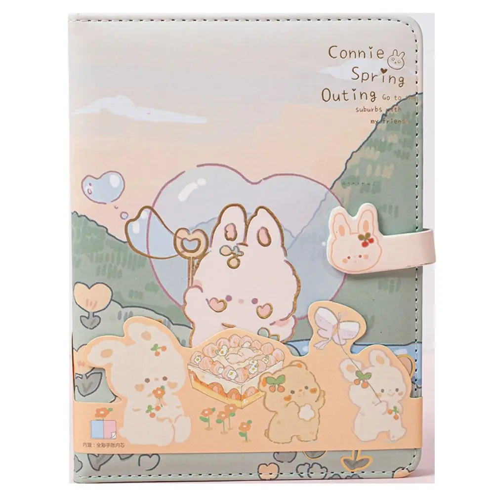 Imagem -03 - Ins pu Anime Rabbit Notebook Aprendendo Colorir Página Desenhos Animados Scrapbooking Papelaria Bonito Manual