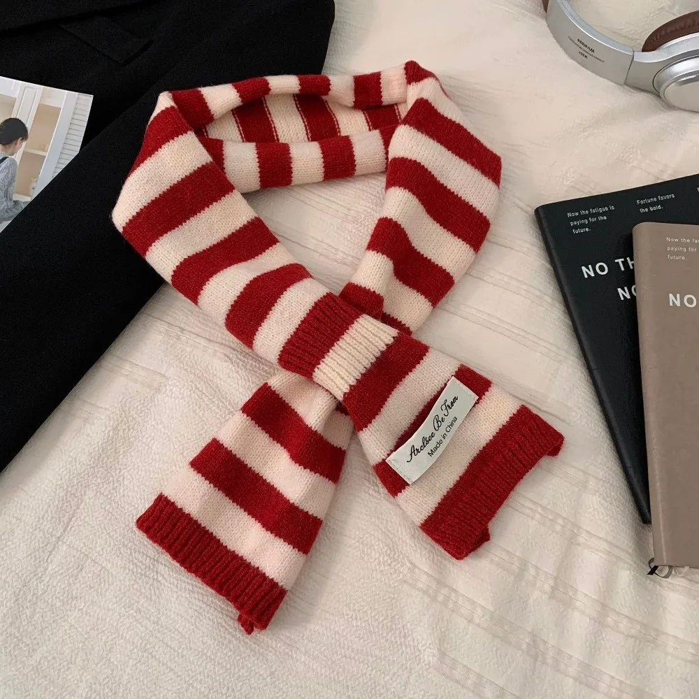 

Длинные полосатые шарфы в корейском стиле, стиль Spice Girl, теплый шарф из смеси шерсти, теплый женский шарф для шеи