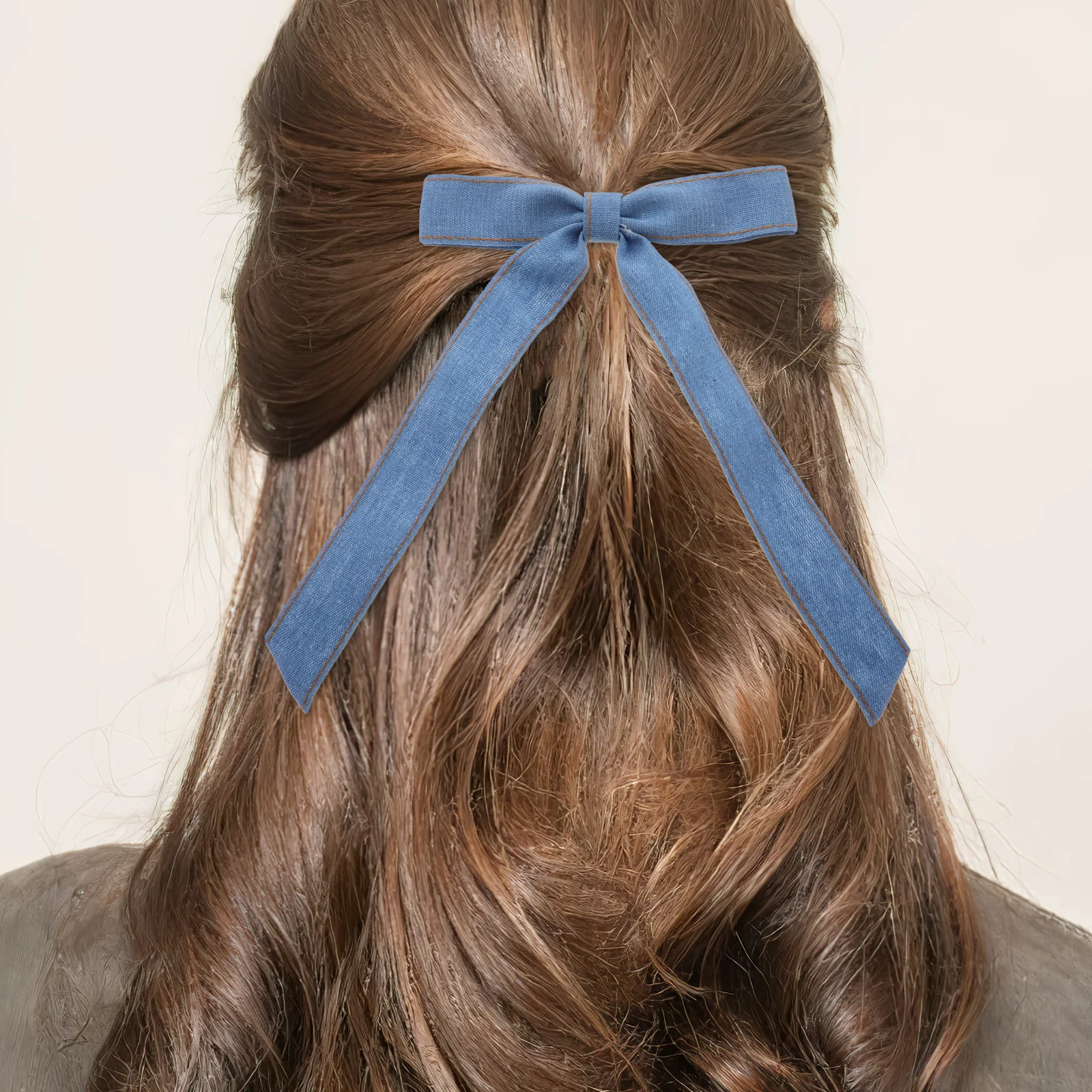 

Retro Denim Hairpin Clips Fashion Versatile Hair Barrette Hair Clip Bows For Women Duckbill Barrette Hairstyle Accessories