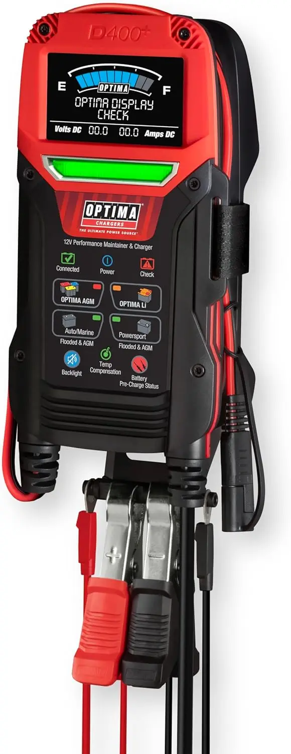 

Digital 12V Battery Charger Maintainer for AGM, Lithium, Automotive & Marine Batteries