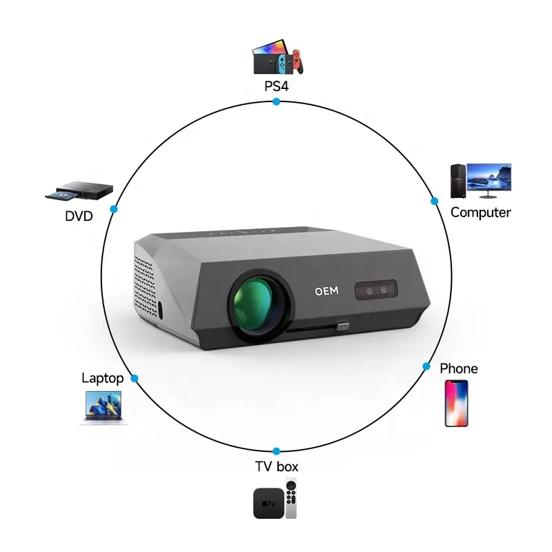 

OEM Full Hd Projector 1080p Video Home Smart Android LCD 4k Smart Projector