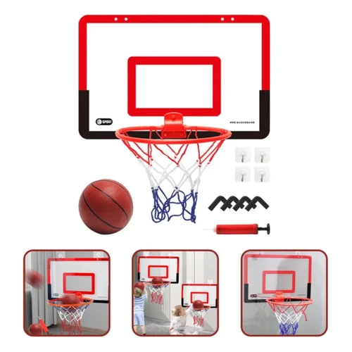 Imagen 1 del producto Juego divertido de seguridad para niños de interior, Mini juego de aro de baloncesto para ejercicio en casa, soporte de marco de pared, cesta de elevación, tablero colgante