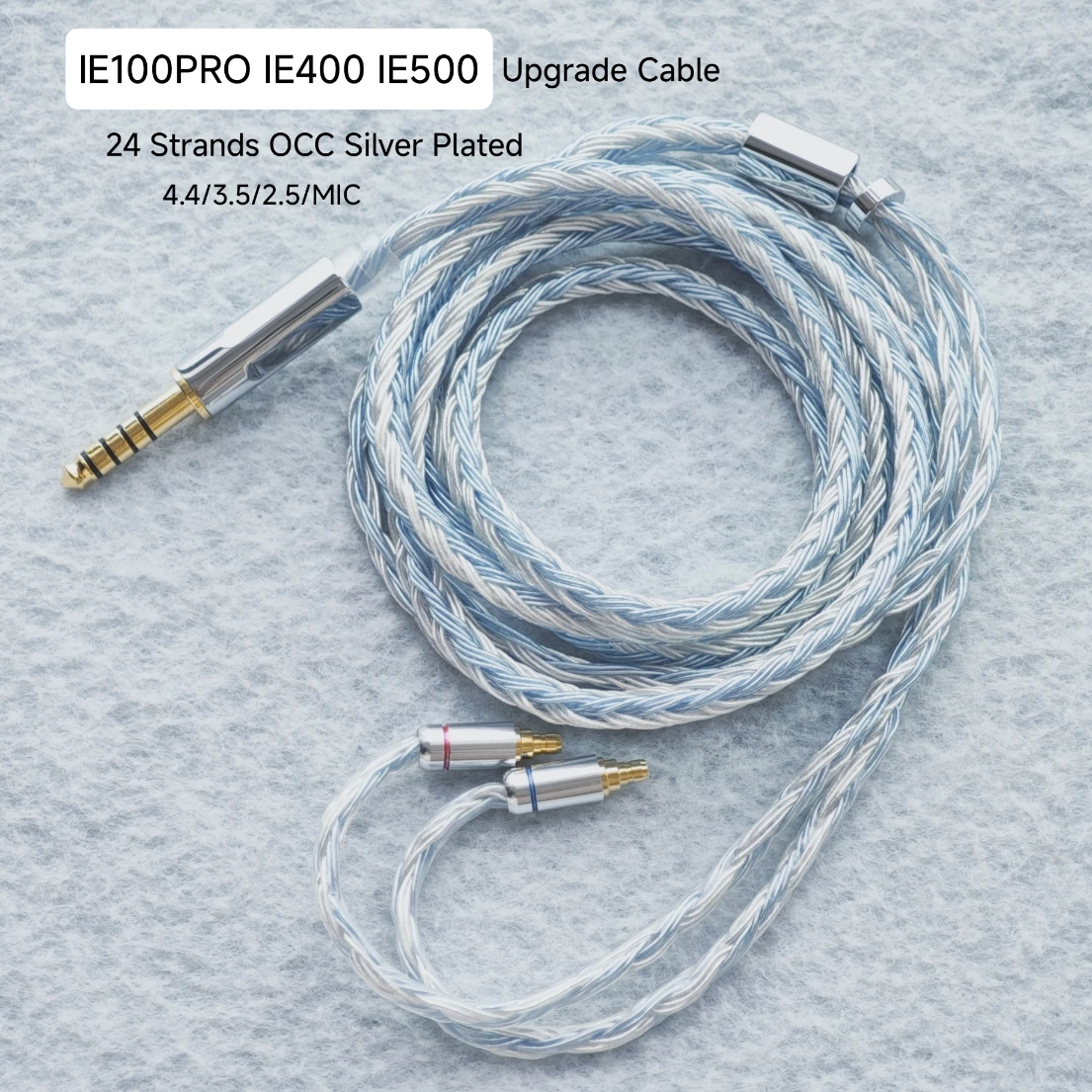 for 24 Core Sennheiser Headsets Cable OCC Silver Plated Upgrade Cable Earphones Cable For Sennheiser IE100 pro IE500pro IE400