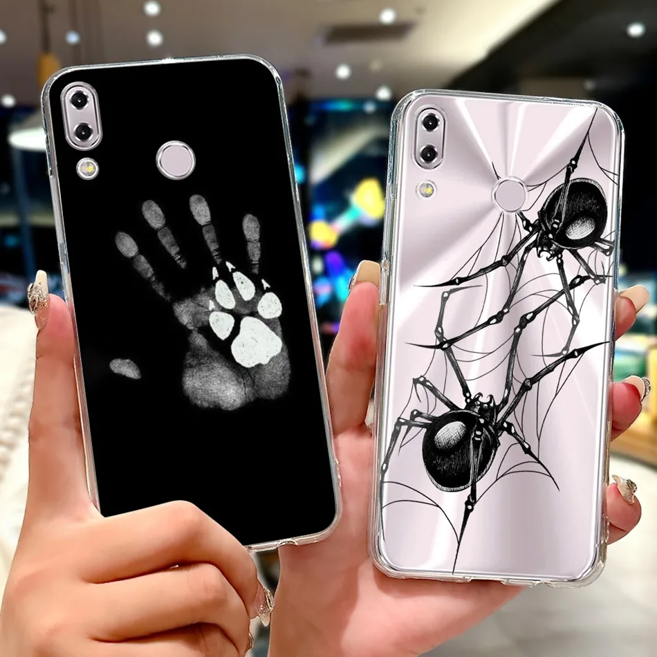 Para asus zenfone 5z 5 2018 ze620kl zs620kl caso de telefone para asus_x00qd x00qda z01rd elegante flor gato macio silicone tpu casos