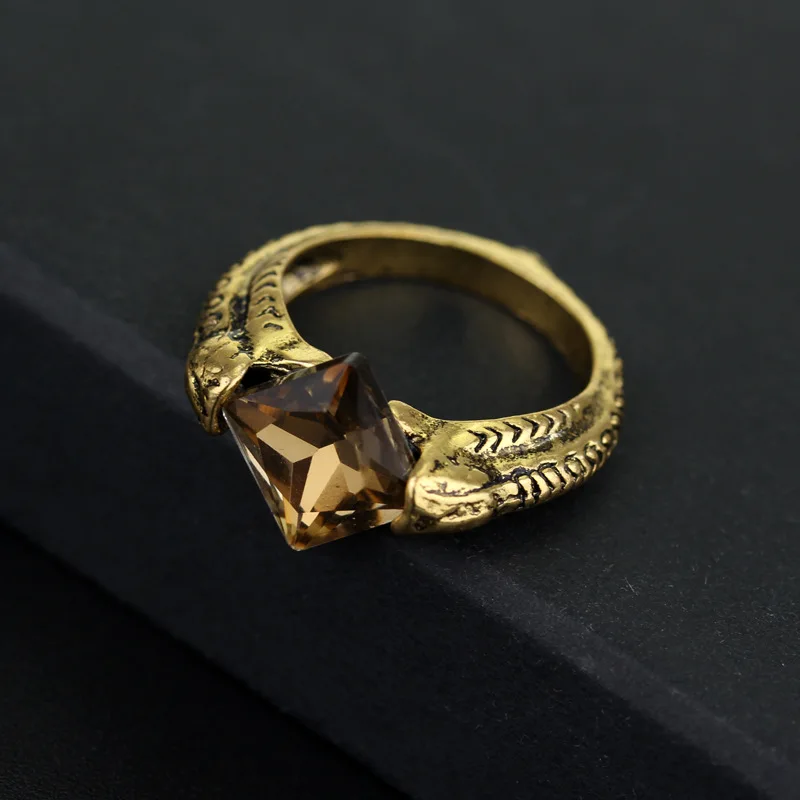 Anel relíquias da morte Voldemort Horcrux anéis de cristal para mulheres homens acessórios de joias