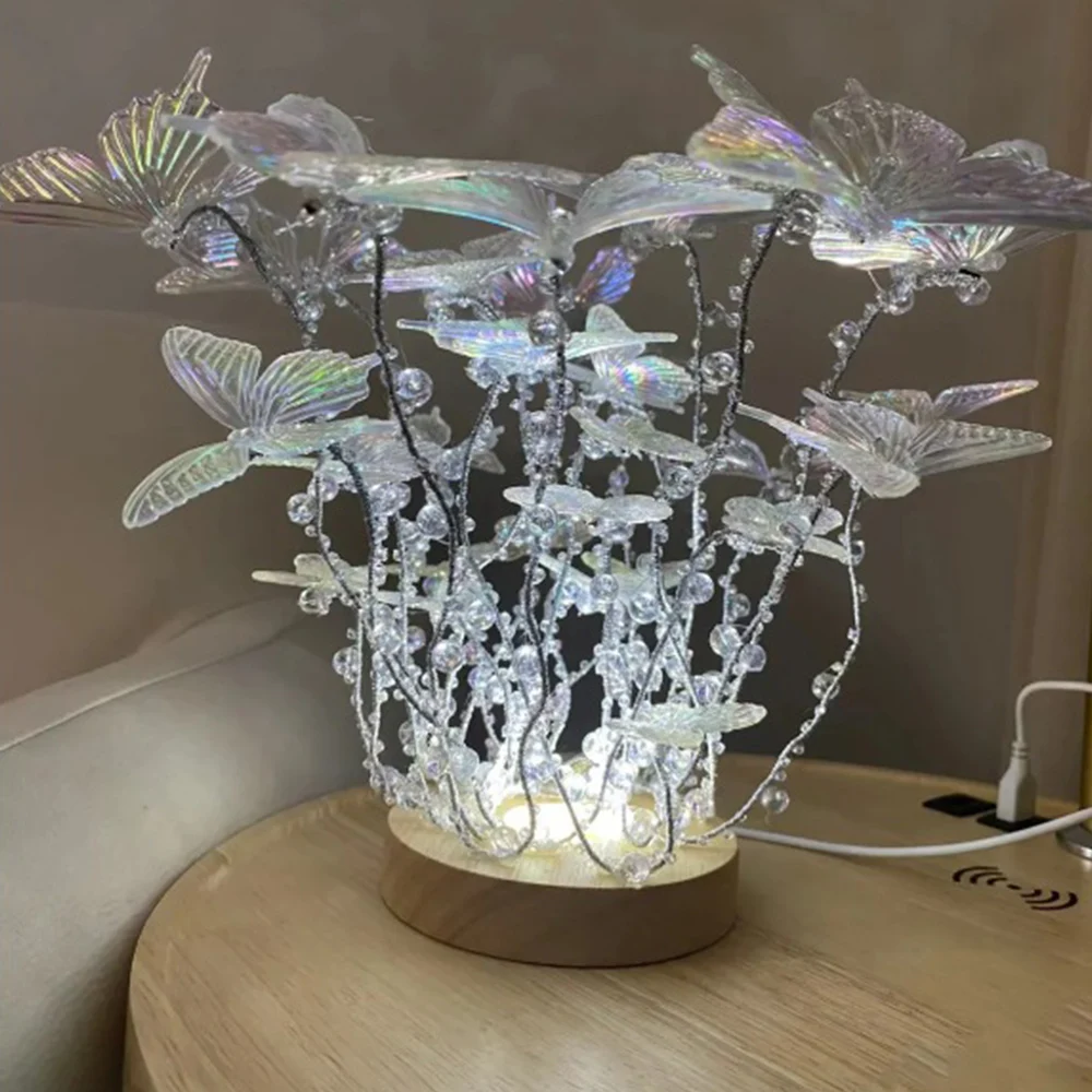 Butterfly Nightlight DIY Material Package Handmade Dream Atmosphere LED Lamp Home Decor Birthday Gift Friend Festival Surprise